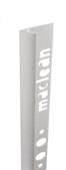 Tegelstrip Metaal Rond Wit 10 mm 270 cm