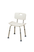 Chaise de douche Basic avec dossier- assise 51x31 cm H= 38-55 cm 100 kg