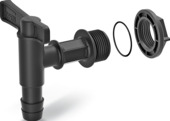 Robinet pour tonneau de pluie synthétique noir série PW