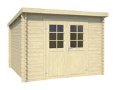 Tuinhuis Bas vurenhout onbehandeld 275 x 275 cm