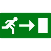 Pictogramme Pickup sortie de secours à droite 10x20 cm