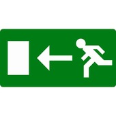Pictogramme Pickup sortie de secours à gauche 10x20 cm