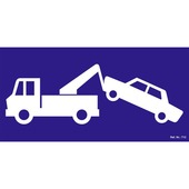 Pickup pictogram wegsleepzone 10x20 cm