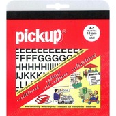 Jeu de lettres adhésives Pickup 10 mm noir