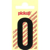 Pickup plakletter O 60 mm zwart