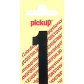 Pickup plakcijfer 1 60 mm zwart