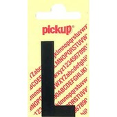 Pickup plakletter l 90 mm zwart