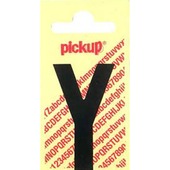 Pickup plakletter y 90 mm zwart