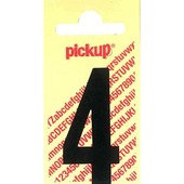 Pickup plakcijfer 4 90 mm zwart
