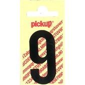 Pickup plakcijfer 9 90 mm zwart