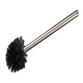 Brosse de toilette Wenko 80 mm noire avec manche en acier inoxydable mat
