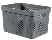 Boîte de rangement Curver Infinity dots anthracite 17L