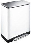 EKO pedaalemmer Recycle E-Cube 28+18L wit