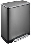 EKO pedaalemmer Recycle E-Cube 28+18L grijs