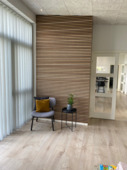 Lattenwand 244x60,5 cm licht eiken, dikte 22mm