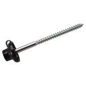 Boulon panneau ondulé 7x110 mm cache-vis noir 25 pièces