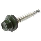 Vis plaque profilée 4,9x35 mm vert 50 pièces