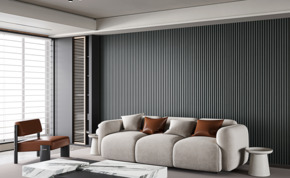 Lattenwand zwart eiken 260 x 52,6 cm dikte 22 mm