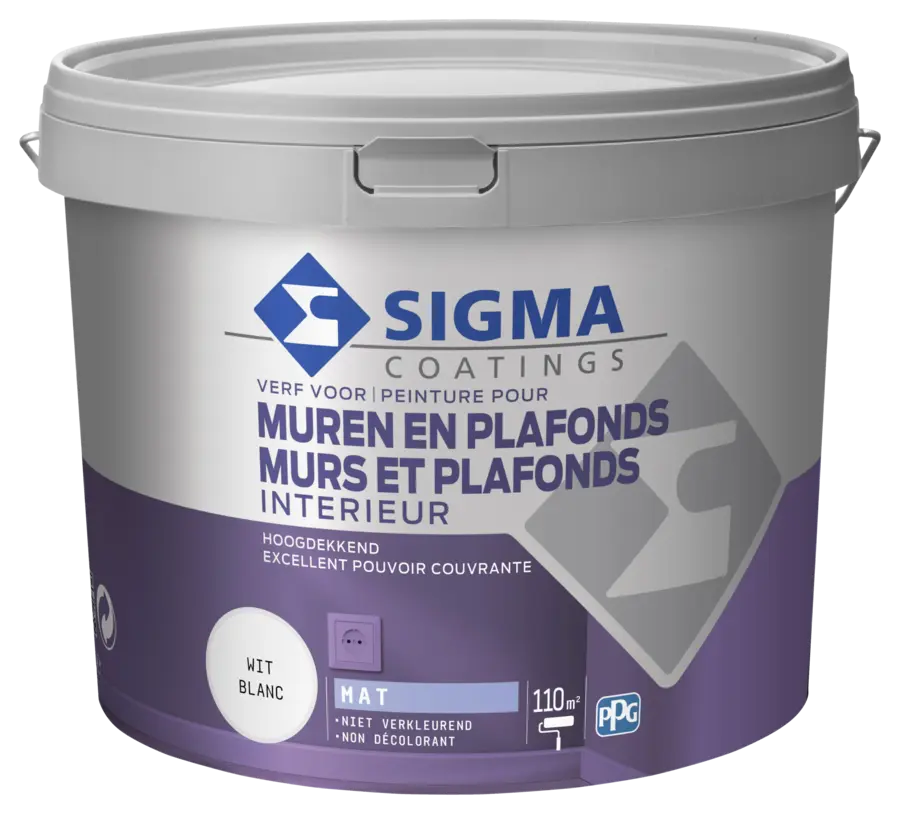 Sigma muurverf interieur mat wit 10 l