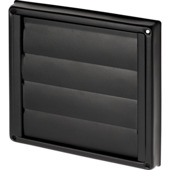Grille de surpression à lamelles Sanivesk inox noir Ø 150 mm