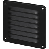 Grille à aubes à appliquer Sanivesk 155x155 mm aluminium/noir
