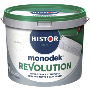 Histor Monodek Revolution muurverf RAL 9016 verkeerswit 10 liter