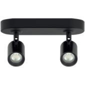 Opbouwspot 2-lichts 2x5W 345 Lm zwart