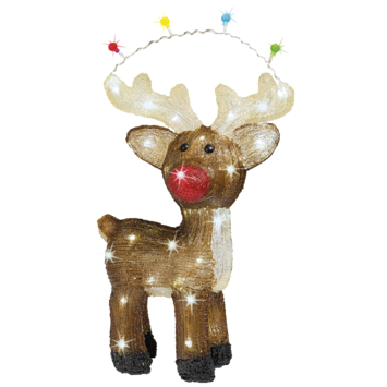 Vidillo Houten Kerst Ornament LED Tafelverlichting - Rendier Of Kerstman - Sfeervolle Kerstdecoratie