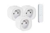Profile set van 3 draadloos bedienbare stopcontacten met afstandsbediening 3500W