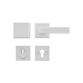 Quincaillerie de sécurité pour porte d'entrée AXA Edge rosace aluminium SKG 3 étoiles