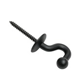 Embrassehaak zwart klein 2 stuks