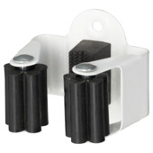 Duraline bezemhouder zwart 5x5x5,4 cm