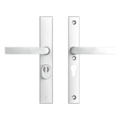 Quincaillerie de sécurité pour porte arrière AXA Edge plaque étroite aluminium SKG 3 étoiles 55 mm