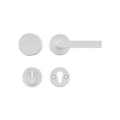 Quincaillerie de sécurité pour porte d'entrée AXA Oval rosace aluminium SKG 3 étoiles