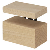 Duraline clip zwart hout 6,3x8x5 cm
