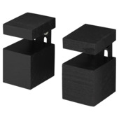 Clip Duraline bois noir 6,3x4x4 cm