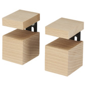 Duraline clip hout zwart 6,3x4x4 cm