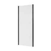 Paroi de douche fixe Allibert Laja verre translucide 86,5-89x200 cm noir