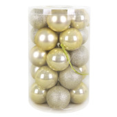 Boules de Noël Christmas Goods en plastique champagne 25 pièces