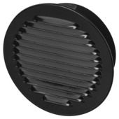 Grille à aubes à encastrer Sanivesk Ø100 mm aluminium/noir
