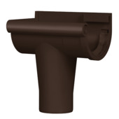 Martens goot uitloop links met rubberafdichting bruin 125 mm