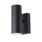 GAMMA buitenlamp Edmonton zwart 2-lichts met dag- nachtsensor