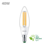Ampoule flamme LED Philips Green Label 40W E14 non dimmable 2700K