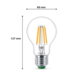 Phillips ultra efficient LED E27 peer 60W niet dimbaar 2700K