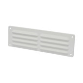 Grille à ailettes Sanivesk aluminium blanc mat 300x90 mm