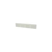 Grille à ailettes Sanivesk aluminium blanc mat 495x90 mm