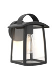Lutec buitenwandlamp Kelsey M E27 mat zwart