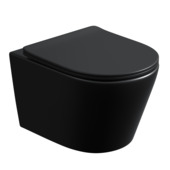 Atlantic hangend toilet Wesley randloos zwart
