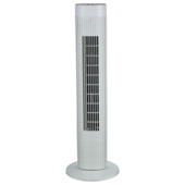 Ventilateur colonne Handson Canberra 24x76 cm + minuterie blanc