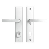 Quincaillerie de sécurité pour porte arrière AXA Edge plaque aluminium SKG 3 étoiles 92 mm